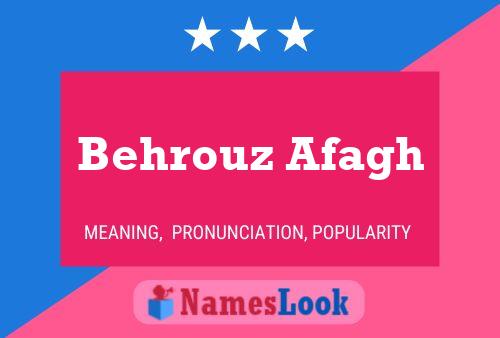 Behrouz Afagh Name Poster