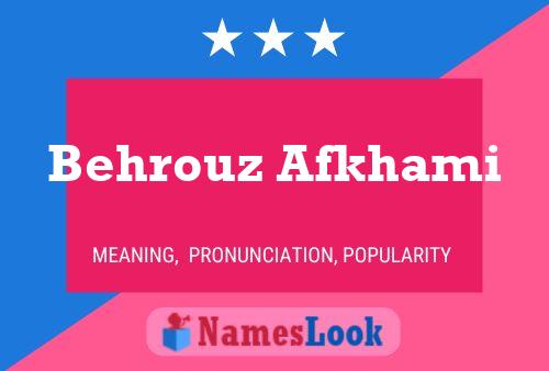 Behrouz Afkhami Name Poster