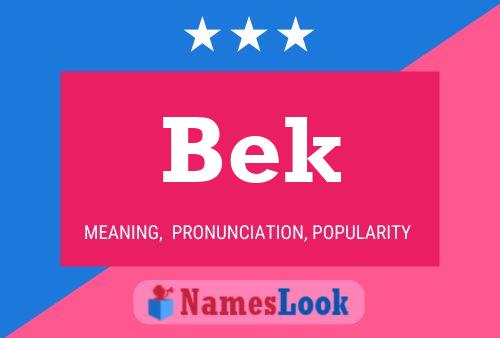 Bek Name Poster