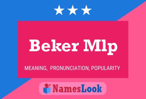 Beker Mlp Name Poster