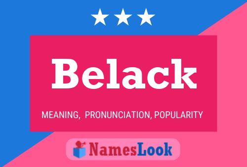 Belack Name Poster