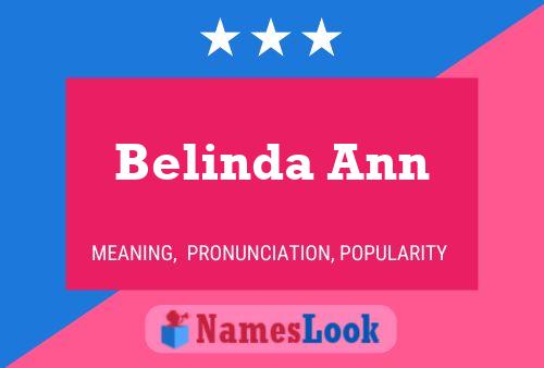 Belinda Ann Name Poster