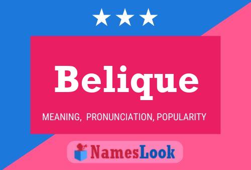 Belique Name Poster