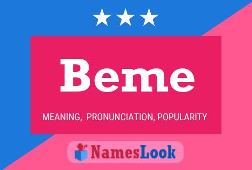 Beme Name Poster