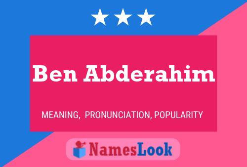 Ben Abderahim Name Poster