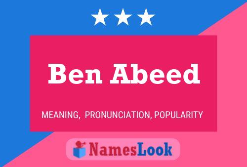 Ben Abeed Name Poster