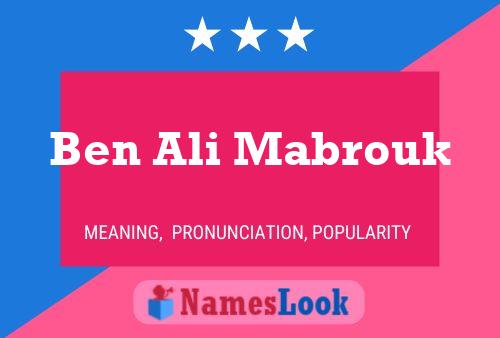 Ben Ali Mabrouk Name Poster