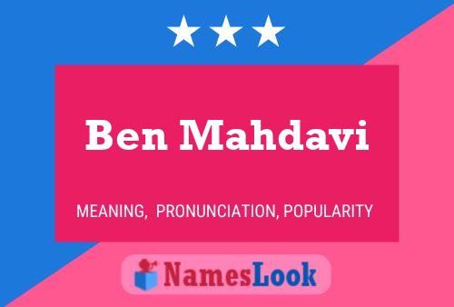 Ben Mahdavi Name Poster