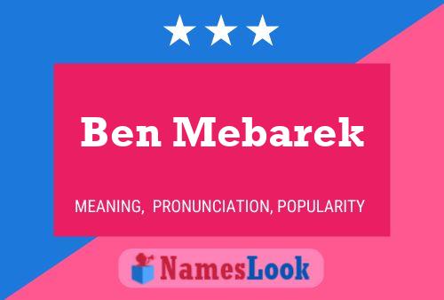 Ben Mebarek Name Poster