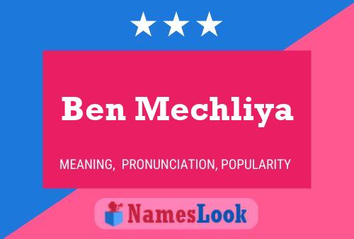 Ben Mechliya Name Poster