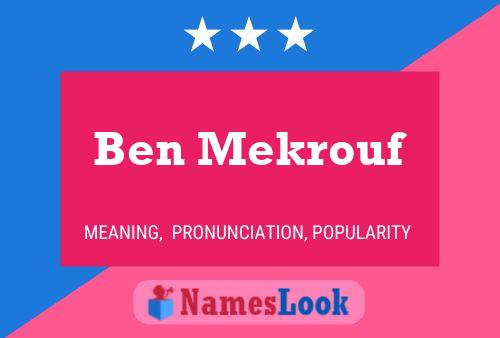 Ben Mekrouf Name Poster