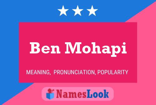 Ben Mohapi Name Poster