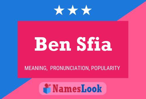 Ben Sfia Name Poster