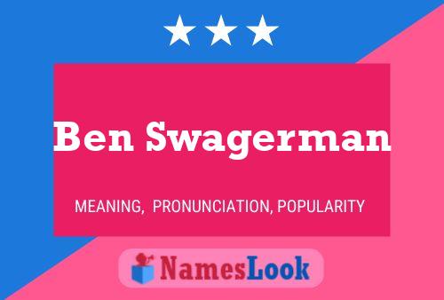 Ben Swagerman Name Poster