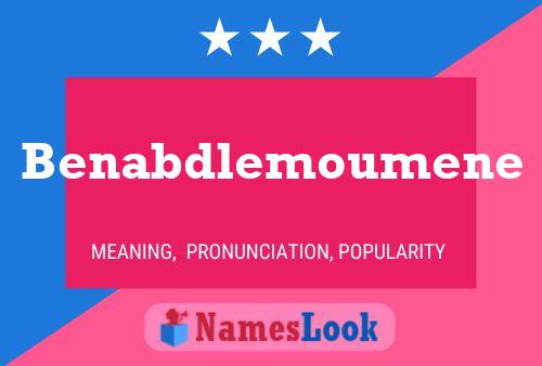 Benabdlemoumene Name Poster