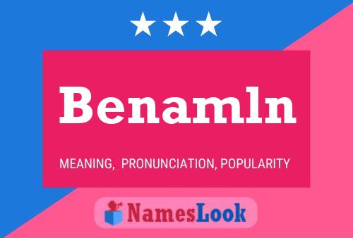 Benamln Name Poster