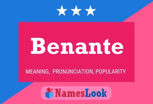 Benante Name Poster