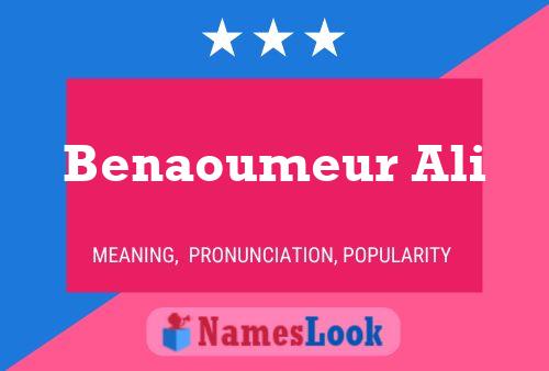 Benaoumeur Ali Name Poster