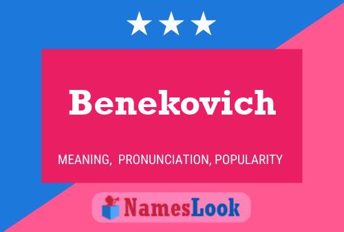 Benekovich Name Poster