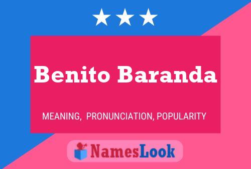 Benito Baranda Name Poster