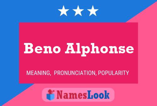 Beno Alphonse Name Poster