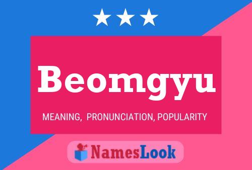 Beomgyu Name Poster