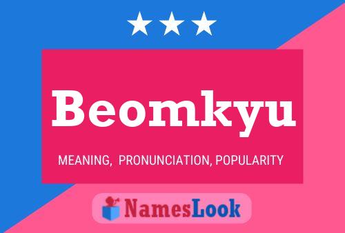 Beomkyu Name Poster