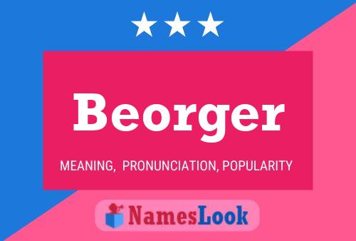 Beorger Name Poster