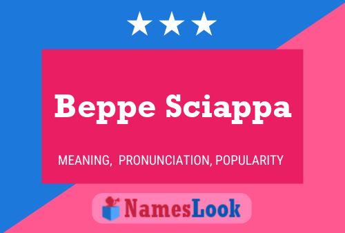 Beppe Sciappa Name Poster