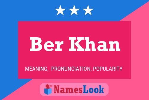 Ber Khan Name Poster