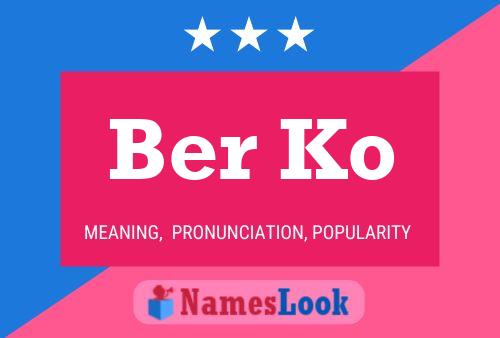 Ber Ko Name Poster