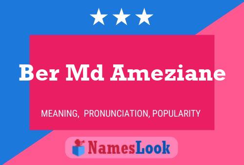 Ber Md Ameziane Name Poster