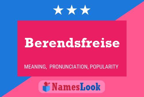 Berendsfreise Name Poster