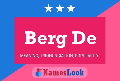 Berg De Name Poster