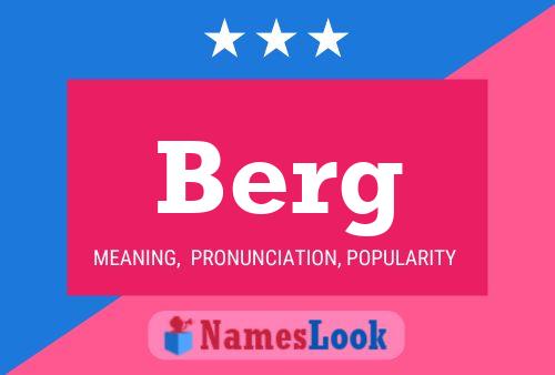 Berg Name Poster