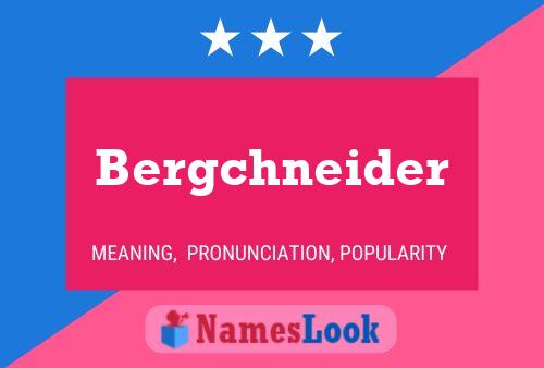 Bergchneider Name Poster