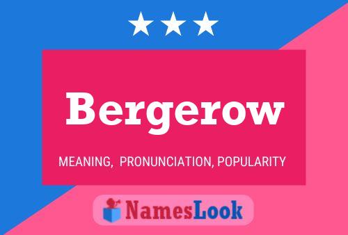 Bergerow Name Poster