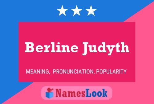 Berline Judyth Name Poster