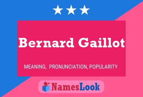 Bernard Gaillot Name Poster