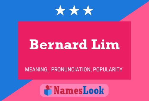 Bernard Lim Name Poster