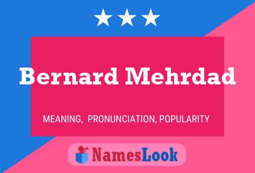 Bernard Mehrdad Name Poster