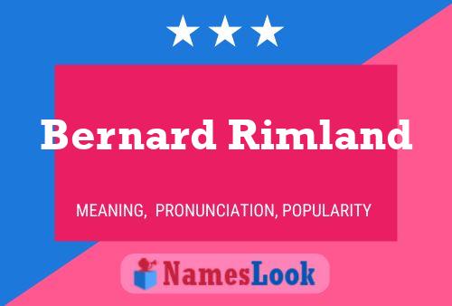 Bernard Rimland Name Poster