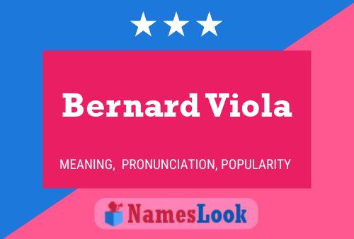 Bernard Viola Name Poster