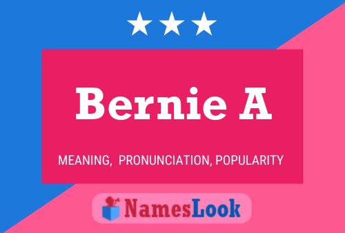 Bernie A Name Poster