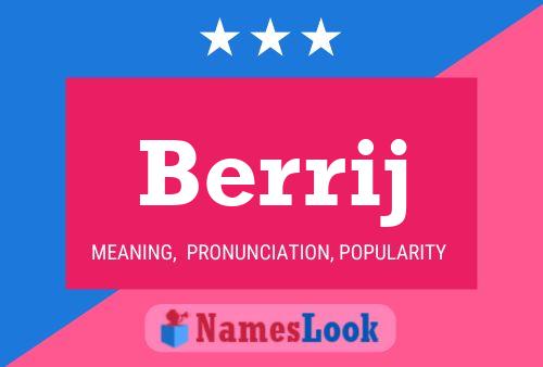 Berrij Name Poster