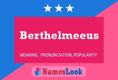 Berthelmeeus Name Poster