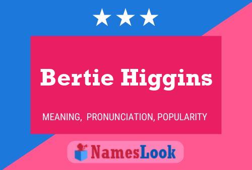 Bertie Higgins Name Poster