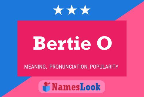 Bertie O Name Poster