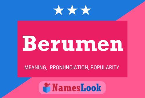 Berumen Name Poster