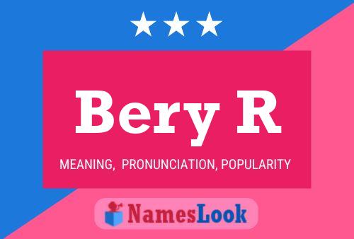 Bery R Name Poster